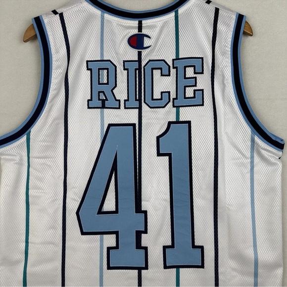 NWT Champion Men’s S, M, L Glen Rice 41 Jersey Blue Jay Mesh Top Retro Rare NBA - Picture 3 of 11